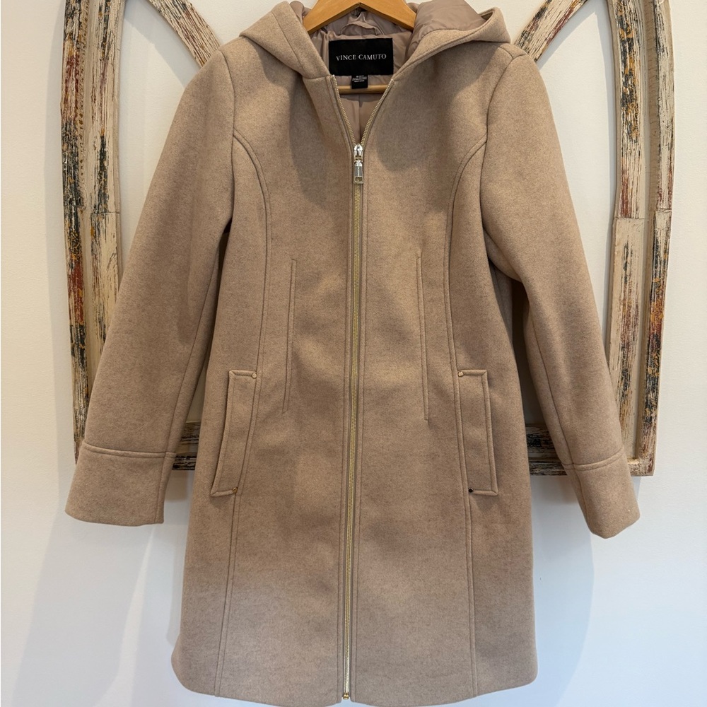 Vince Camuto Women's Tan Hooded Coat - NWOT